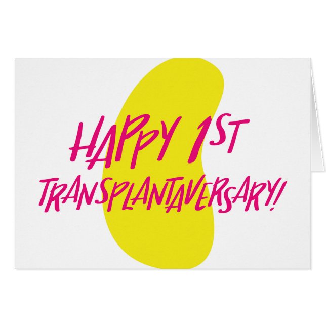 Happy First Kidney Transpltaever Kaart (Voorkant Horizontaal)