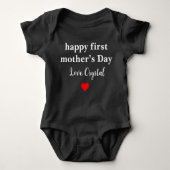 Happy First Moederdag 1st Nieuwe Mama Romper (Voorkant)