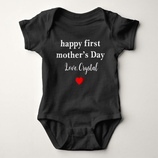 Happy First Moederdag 1st Nieuwe Mama Romper (Voorkant)