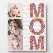 Happy First Moederdag 3 foto gepersonaliseerd Fotoplaat (Voorkant)