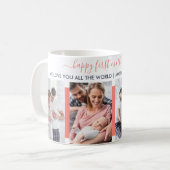 Happy First Moederdag 4 Foto gepersonaliseerd Koffiemok (Voorkant links)