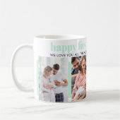 Happy First Moederdag 4 Foto gepersonaliseerd Koffiemok (Links)