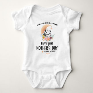 Happy First Moederdag Baby Bodysuit met naam