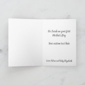 Happy First Moederdag Baby-fotokaart Feestdagen Kaart (Binnen)