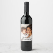 Happy First Moederdag Custom Photo Wijn Etiket (Voorkant)