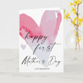 Happy First Moederdag Gift voor mam Floral Kaart (Gele Bloem)