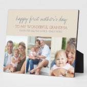 Happy First Moederdag Grandma - 3 Photo Cream Fotoplaat (Zijkant)