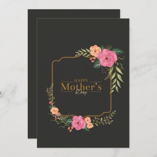 Happy First Moederdag Heart Card Bedankkaart (Voorkant / Achterkant)