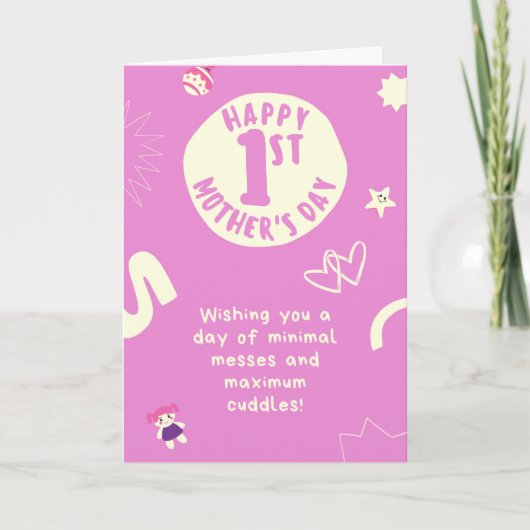 Happy First Moederdag Kaart (Voorkant)