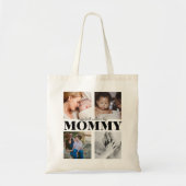 ''Happy First moederdag Mommy''' 4 Foto Canvas tas (Voorkant)
