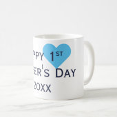 Happy First Moederdag Navy & Bright Blue Mok (Voorkant rechts)