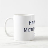 Happy First Moederdag Navy & Bright Blue Mok (Links)