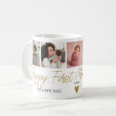 Happy First Moederdag New Mam Gold 5 Foto Koffiemok (Voorkant links)