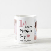 Happy First Moederdag Roos Gold 2 Foto Koffiemok (Center)