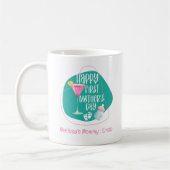 Happy First Moederdag Schattige Elegant Koffiemok (Links)