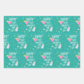 Happy First Moederdag Schattige Pastel Inpakpapier Vel (Voorkant)