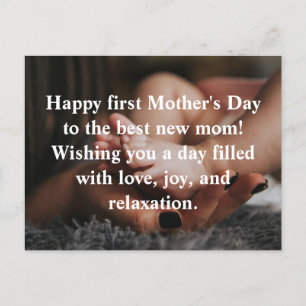 happy first moederdag, vakantiefoto minimalist briefkaart
