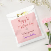 Happy first moederdag voeg naam tekst mama hart bedankzakje (Gezegeld)