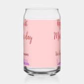 Happy first moederdag voeg naam tekst mama hart blikvorm glas (Links)