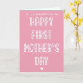 Happy First Moederdag voor mijn kleindochter Kaart (Gele Bloem)