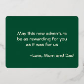 Happy First Moederdag voor onze dochter Folie Feestdagenkaart (Achterkant)