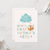 Happy First Moederdag voor schoondochter Boho Kaart (Voorkant / Achterkant in situ)
