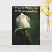 Happy First Moederdag wenskaart Kaart (Gele Bloem)