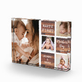 Happy First Moederdag Wood 4 Foto Collage (Rechts)