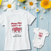 Happy First Mommy's Day met Hart en Baby Naam Romper