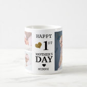 Happy First Mother's Day Mummy 5 Photo Collage  Koffiemok (Center)