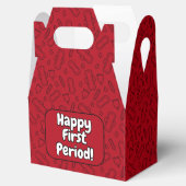 Happy First Party Cute Red Tampon Pad Bedankdoosjes (Geopend)