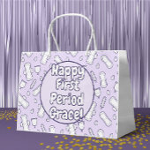 Happy First Party Paarse Cute Tampon Pad Groot Cadeauzakje