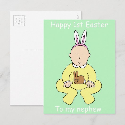 Happy First Pasen voor Mijn Nephew Feestdagenkaart (Voorkant / Achterkant)