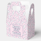 Happy First Period Party Cute Pink Tampon Pad Bedankdoosjes (Geopend)