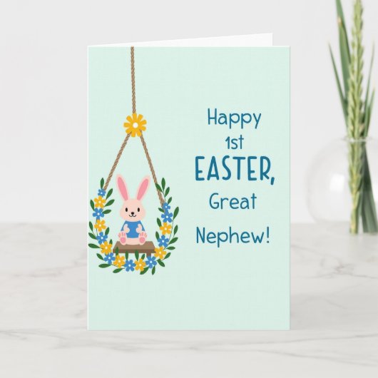 Happy First Spring Great Nephew Card Kaart (Voorkant)