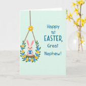 Happy First Spring Great Nephew Card Kaart (Gele Bloem)