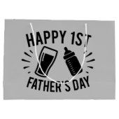 Happy First Vader; s Day Word art Groot Cadeauzakje (Achterkant)