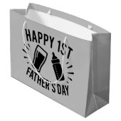 Happy First Vader; s Day Word art Groot Cadeauzakje (Achterkant Gekanteld)