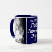 Happy First Vaderdag 2 Photo Blue and White Mok (Voorkant links)