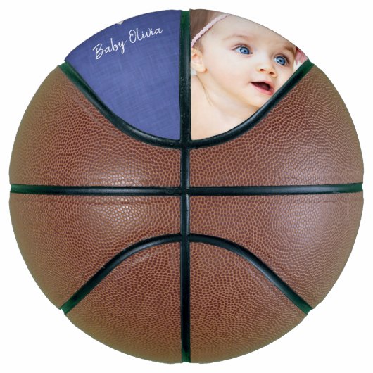Happy First Vaderdag 2 Photo Collage Blue Basketbal (Rechts)