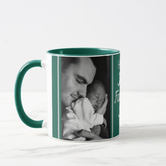 Happy First Vaderdag 2 Photo Green Mok (Links)