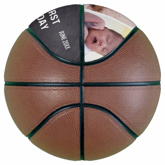 Happy First Vaderdag 3 Photo Chalkboard Basketbal (Rechts)