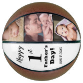 Happy First Vaderdag 3 Photo Collage Basketbal (Voorkant)