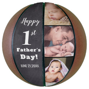 Happy First Vaderdag 3 Photo Collage Basketbal