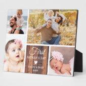Happy First Vaderdag 4 foto Collage Wood Fotoplaat (Zijkant)