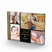 Happy First Vaderdag 4 Photo Black and Gold Fotoblokken (Rechts)