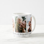 Happy First Vaderdag 4 Photo Collage Marmer Koffiemok (Voorkant rechts)