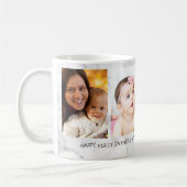 Happy First Vaderdag 4 Photo Collage Marmer Koffiemok (Links)