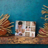 Happy First Vaderdag 4 Photo Collage Wood Fotoplaat (Zijkant)