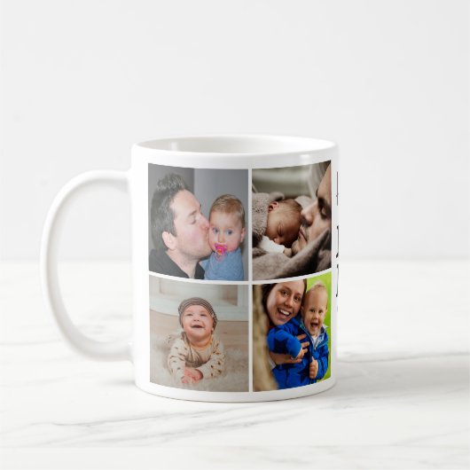 Happy First Vaderdag 5 fotocollage Koffiemok (Links)